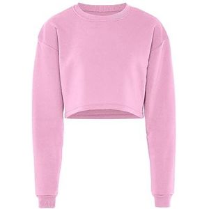 Kilata Trui met lange mouwen voor dames 100% polyester met ronde hals schattig roze maat XL, Schattig roze, XL