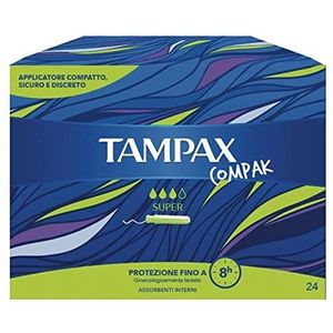 Tampax Compak Super x24 pads met applicator