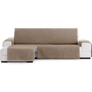 ECOMMERC3 Chaise longue-bankovertrek voor chaise longue, links, universeel en veelzijdig - bankovertrek voor chaise longue, kleur: beige, eenvoudig te monteren bescherming voor rugleuning, zitting en