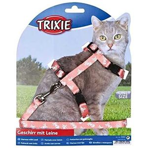 Trixie 41894 kattenharnas met riem, nylon, 27-45 cm/10 mm, 1,20 m