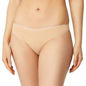 FM London (5-pack) Bikinibroek voor dames | Comfortabele string bikinislip ideaal als dames badmode | katoen rijk, zacht, aantrekkelijk design, Naakt, 36