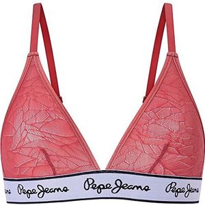 Pepe Jeans Dames Mesh BH, Rood, S, Rood, S