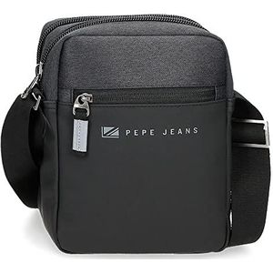 Pepe Jeans Jarvis schoudertas, zwart, 10,5 x 18 x 2 cm, zwart, Eén maat, Schoudertas van Jarvis