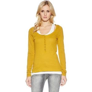 Cross jeans dames lange mouwen 50405, geel (Harvest Gold), XL