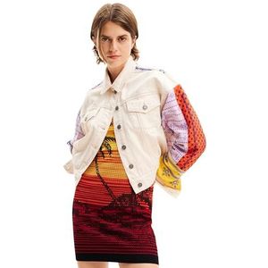 Desigual Chaq_Julie Woman Denim Trucker Jacket voor dames, groen, M