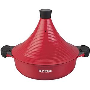 Techwood Tajine, diameter 28 cm, aluminium en porselein, rood, TAJ-246