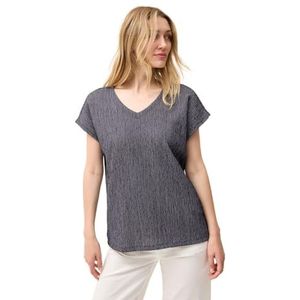 CECIL - T-shirt - Crêpe - Ronde V-hals - Korte Mouwen - Lichtgewicht