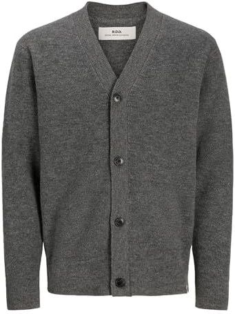 Rddlarry Knit Cardigan L/S Sn, gemengd grijs, L