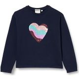 TOM TAILOR Sweatshirt voor meisjes met pailletten, 10668-sky Captain Blue, 116/122 cm