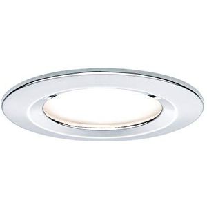 Paulmann 93861 Inbouwlamp LED Coin platte inbouwspot Slim Plafondspot rond 6,8 W chroom inbouwlamp IP44 spatwaterdicht