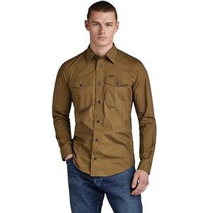 Marine Slim Shirt, groen (Dark Olive D20165-4481-c744), S