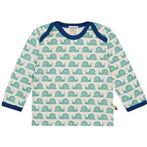 loud + proud Uniseks baby lange mouwen met print slak, GOTS-gecertificeerd T-shirt, Oregano, 74/80 cm