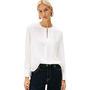 Tommy Hilfiger Dames zachte VIS LS Relaxed Blouse WW0WW47339 L/S Shirt, wit, 32, Wit (Ecru), 58
