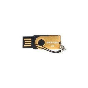 Super Talent UFD Mini Swivel 8GB USB-stick USB 2.0 goud