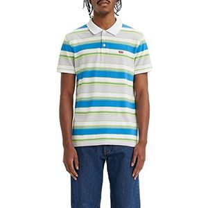 Levi's heren T-Shirt Housemark Polo, Archie Stripe Macaw Green, S