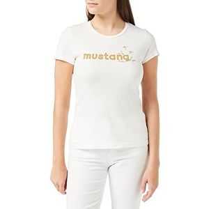 MUSTANG Dames Alexia C Foilprint T-shirt, Whisper Withe 2013, S