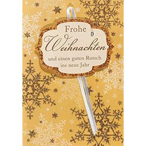 Kerstkaart Lifestyle - tekst, glitter - 11,6 x 16,6 cm