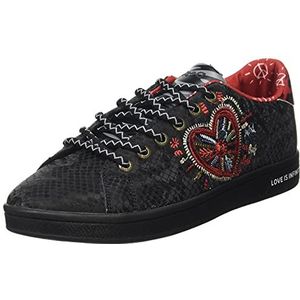 Desigual Dames Shoes_Cosmic_Heart Sneakers, zwart, 36 EU