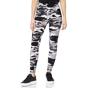 Urban Classics Dameslegging, Camo, yoga-fitnessbroek, lange streetwear en sportbroek in camouflage-look, in 4 kleuren, maten XS - 5XL, meerkleurig (Snow Camo 787), XS