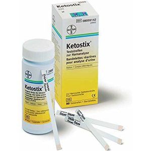 Bayer KetostixÂ® Keto-teststrips urineteststrips, ureumsuiker, ketose, 50 stuks