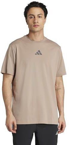 adidas - M CAMO G T - T-shirt - Chalky Brown - Sportief