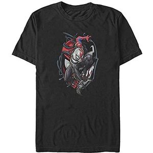 Marvel - SPIDERMAN REG W SYMBOL Unisex Crew neck T-Shirt Black L
