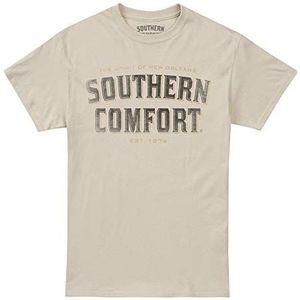 Southern Comfort SOCO Logo T-shirt voor heren, naturel wit, S