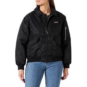 Schott NYC dames DANWRS capuchonjack CWU FIT Loose Schott, zwart, maat S