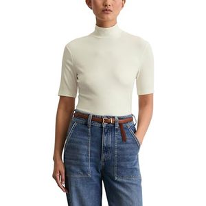 Marc O'Polo - Shirt - Wit - Kwartmouw - Slanke Pasvorm