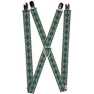 Gesp Down Unisex's Suspenders - Joker Diamonds Grijs/groen