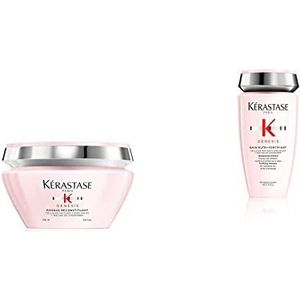 Kérastase, Versterkende routine tegen haaruitval, Set met Shampoo en Masker, Reinigt, Voedt & Versterkt, Edelweiss & Gemberwortel, Voor droog en verzwakt haar, Genesis