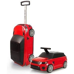 FEBER - Range Rover Foot to Floor and Suitcase Rood 2-in-1 kinderbagage voor reizen en auto jogger, handbagage voor kinderen, voor jongens en meisjes van 2 tot 6 jaar, Famosa (FED19000)