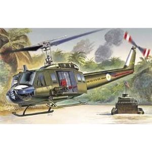 Italeri 1247 1:72 UH-1D Slick-getrouwe replica, modelbouw, plastic bouwpakket, knutselen, hobby, lijmen, modelbouwpakket, monteren, ongeverfd, meerkleurig