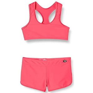 Haute Pression Tweedelig badpak voor meisjes, Rose Fluo, 4 Jaar