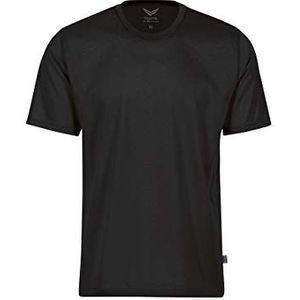 Trigema Jongens T-shirt van katoen/elastaan, zwart, 140 cm
