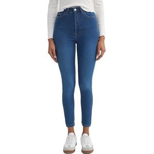 DeFacto Dames Jean - stijlvolle broek modieuze jeggings en comfortabele jeansbroek voor vrouwen jeans en broek voor dames, blauw, 36