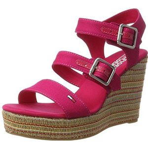Tommy Hilfiger Dames L1385una 3d1 Romeinse sandalen, Pink Virtual Pink 615, 42 EU
