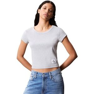 Shirt - Ronde Hals - Jersey - Logoprint - Kwartmouw