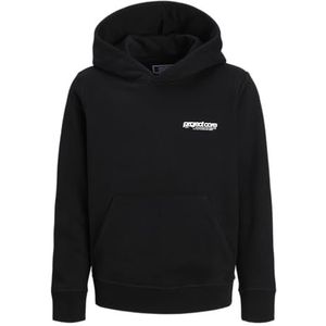 JACK&JONES - JCOUNION PRINT SWEAT HOOD JNR - Zwart - Hoodie - Jongens