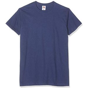 Fruit of the Loom Sofspun T-shirt voor heren, verpakking van 5 stuks, Blauw (Marine 32), S