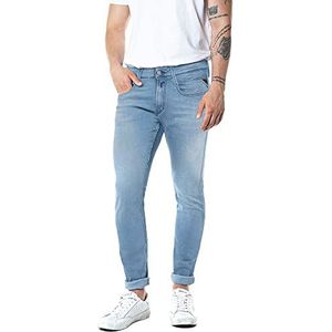 Replay Heren Jeans Anbass Slim-Fit met Power Stretch, Lichtblauw 010, 30W x 36L