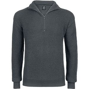 Brandit Heren Marine Pullover Troyer Sweater, Antraciet, 5XL
