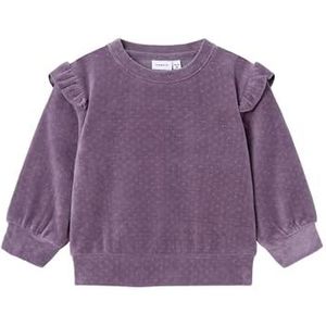 NAME IT Meisje sweatshirt velours, Arctic Dusk, 98