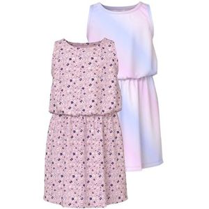 NAME IT Jersey jurk voor meisjes, roze, 152 cm
