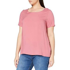 ONLY Carmakoma Carfirstly Life Ss Top Noos T-shirt voor dames, Barok Rose, 44 NL