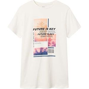 NAME IT Boy's NKMHENNE SS TOP PB Shirt met korte mouwen, Jet Stream, 116, Jet Stream, 116 cm
