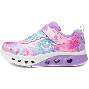 Skechers Girl's Flutter Heart Lights Simply Love Sneakers, Roze synthetisch mesh, 30 EU