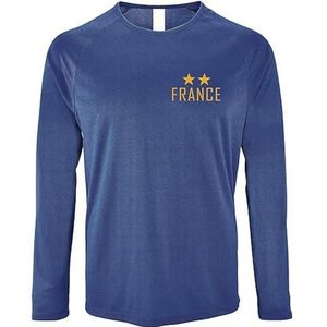 Supportershop T-shirt, lange mouwen, Frankrijk, 2 sterren