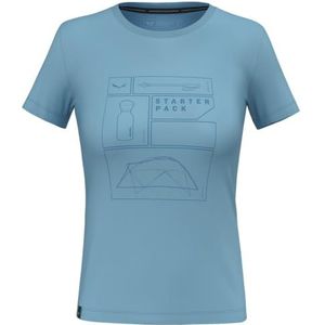Salewa - Eagle Pack - T-shirt - Bleu Aérien - Jersey DRY'TON TENCEL