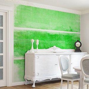 Apalis Vliesbehang effen vierkant | vliesbehang wandbehang muurschildering foto 3D fotobehang voor slaapkamer woonkamer keuken | grootte: 288x288 cm, groen, 98434